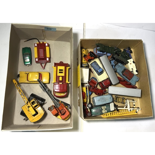 255 - A collection of Dinky and Corgi diecast vehicles in played with condition.