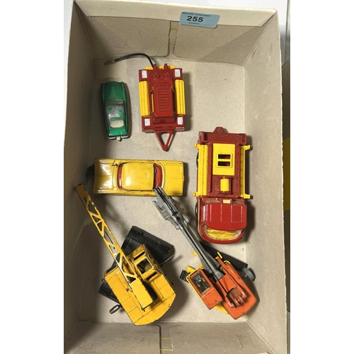 255 - A collection of Dinky and Corgi diecast vehicles in played with condition.