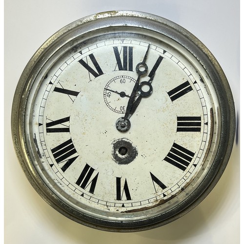 13 - A British made ships clock and ships barometer, 18 and 20cm.