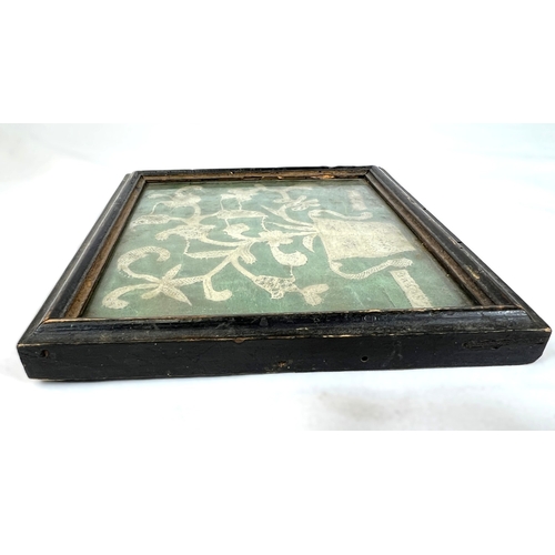 140 - 18TH CENTURY LACE SAMPLER - a fine linen thread lace sample piece by ESTHER BATTLE, English 18th cen... 