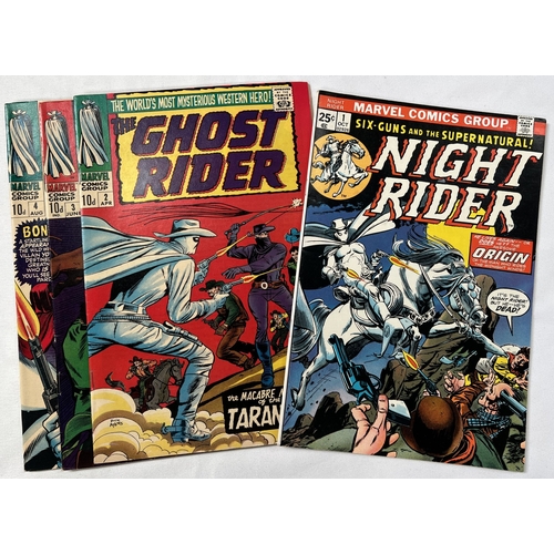 Marvel Comics - 'The Ghost Rider' #2, 3, 4, and 'Night Rider' #1.