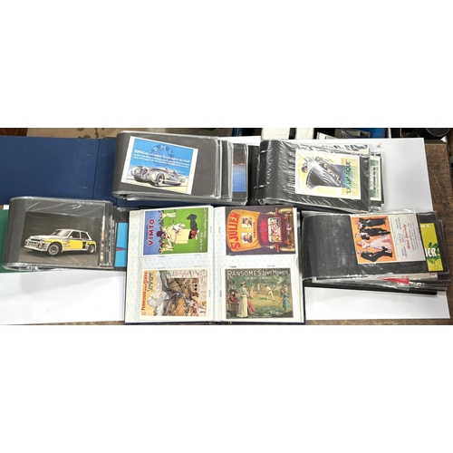 193B - 5 albums of postcards, advertising transport, movie related etc
