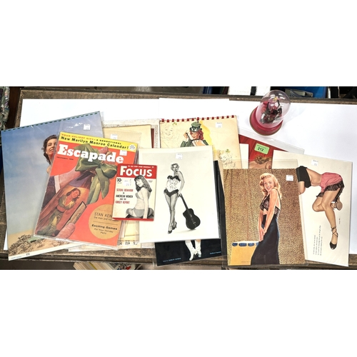 212 - Marilyn Monroe, a collection of glamour calendars, pictures, Hollywood Remembers 1992 pamphlet etc; ... 