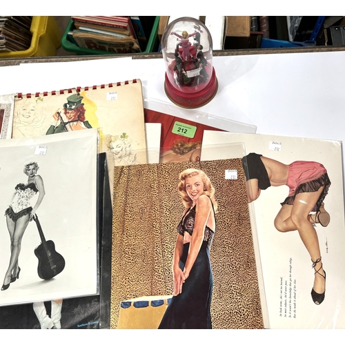 212 - Marilyn Monroe, a collection of glamour calendars, pictures, Hollywood Remembers 1992 pamphlet etc; ... 