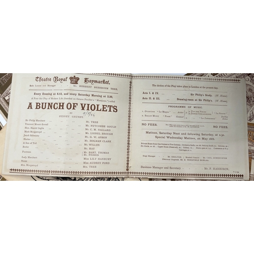 213 - A collection of 13 late 19th century Haymarket Theatre Royal Programmes an 1893 programme and anothe... 
