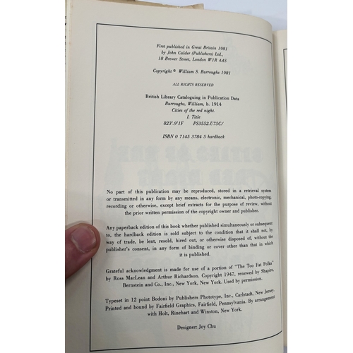 227 - BURROUGHS (W.S.) - Cities of the Red Night, dw, 1st edition, 1981; The Place of Dead Roads, dw, 1st ... 