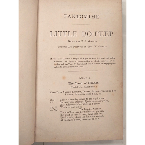 233 - GLASGOW PANTOMIMES 1884-1889, 6 programmes/playscripts, bound as one with wrapper and adverts preser... 