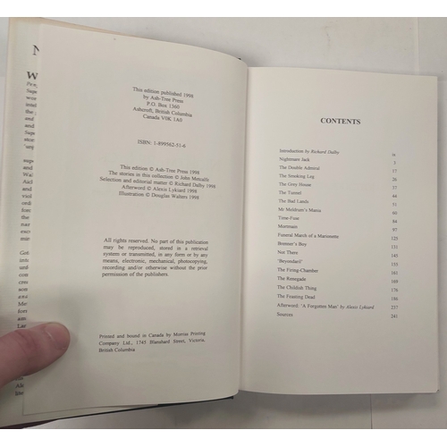 234 - METCALFE (J.) - Nightmare Jack and Other Stories, dw, Ash Tree Press, B.C. 1998.
