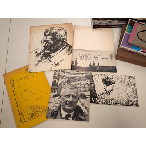 235 - L.S. LOWRY, 2 rare early exhibition catalogues, other ephemera, HIND, Rembrandts etchings and others... 