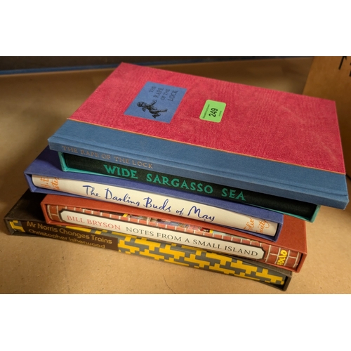 249 - Folio Society Christopher Isherwood et al; 3 others; Folio Press 'The Rape of Lock Alexander Pope'