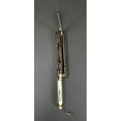 265 - A Lorb Patent Fisherman's pocket knife, including scales etc and a straight razor