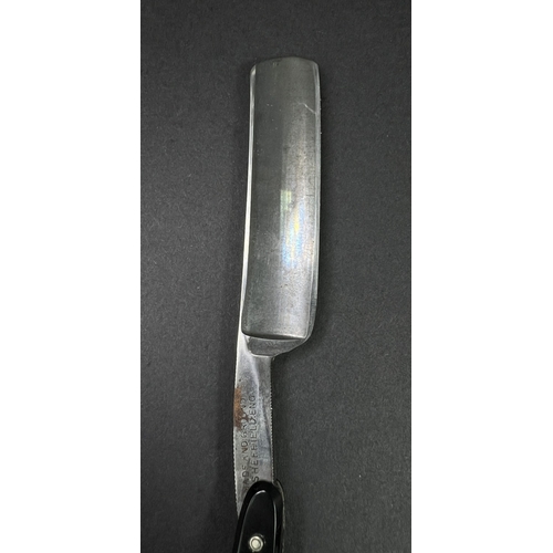 265 - A Lorb Patent Fisherman's pocket knife, including scales etc and a straight razor