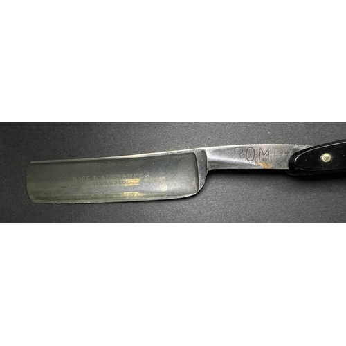 265 - A Lorb Patent Fisherman's pocket knife, including scales etc and a straight razor