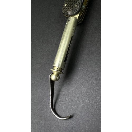 265 - A Lorb Patent Fisherman's pocket knife, including scales etc and a straight razor