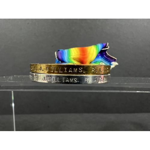 288A - WWI Pair of Victory and War medals awarded to 24721 CPL J. Williams R. Lanc R