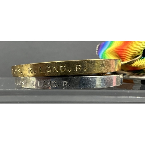 288A - WWI Pair of Victory and War medals awarded to 24721 CPL J. Williams R. Lanc R