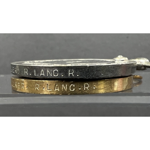 288B - WWI Pair of Victory and War medal awarded to PTE A. R. Walker R. Lanc R