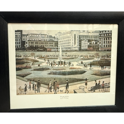 5 - Northern Art, oil, after A. Verlat, canal; two Tom Dodson prints, signed, and two Lowry prints frame... 