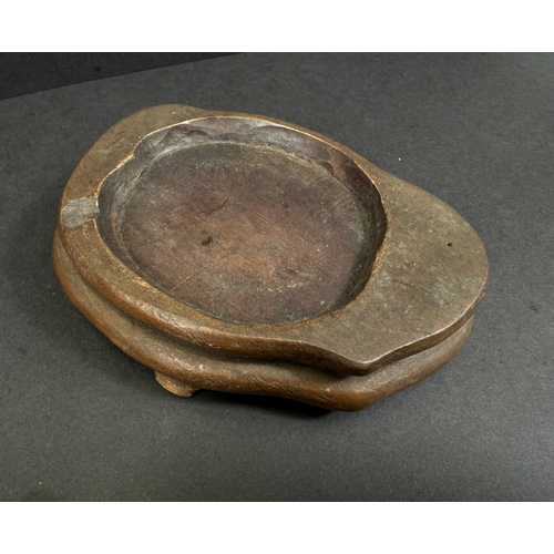 540J - A Chinese carved jade lotus flower brush wash pot with animal and fruiting branch detail, w. 12cm, 1... 