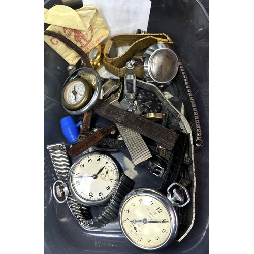 611 - A selection of mantle clock pendulums and watch parts