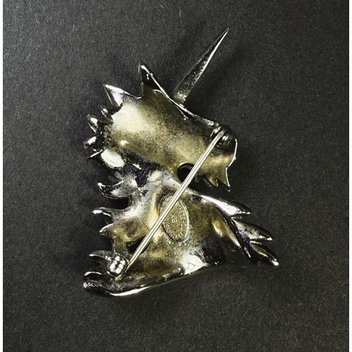 616 - Vintage Christian Dior, designed by Mitchel Maer, circa 1950's - a unicorn brooch set with cut cryst... 