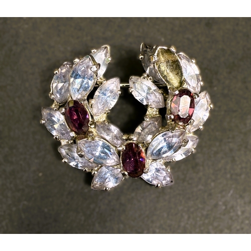 622 - Vintage Christian Dior, designed by Mitchel Maer, circa 1950's - a brooch formed from pear-shaped br... 