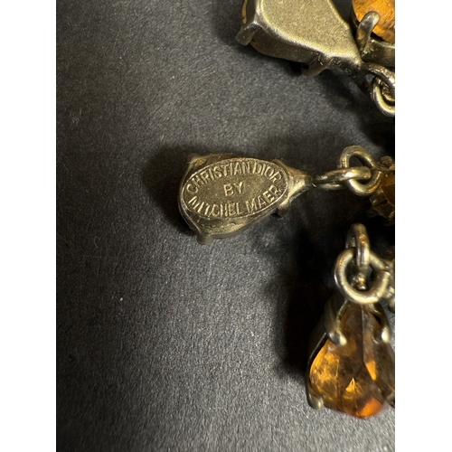622 - Vintage Christian Dior, designed by Mitchel Maer, circa 1950's - a brooch formed from pear-shaped br... 