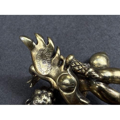 623 - Vintage Christian Dior, designed by Mitchel Maer, circa 1950's - a gilt pendant in the form of a che... 