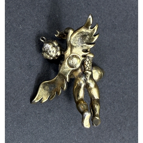 623 - Vintage Christian Dior, designed by Mitchel Maer, circa 1950's - a gilt pendant in the form of a che... 