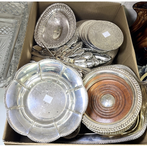 626 - Silver plated cutlery and other items