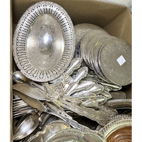 626 - Silver plated cutlery and other items