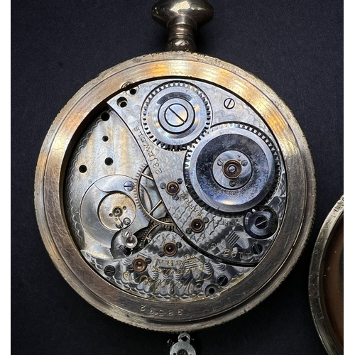 638 - A Gents large Railroad pocket watch with Highgrade Elgin Veritas 23 Jewel movement in gold plated ca... 