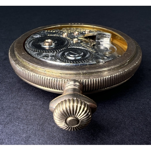 638 - A Gents large Railroad pocket watch with Highgrade Elgin Veritas 23 Jewel movement in gold plated ca... 