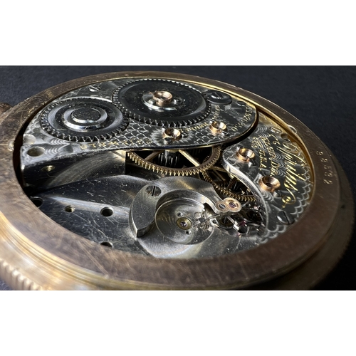 638 - A Gents large Railroad pocket watch with Highgrade Elgin Veritas 23 Jewel movement in gold plated ca... 