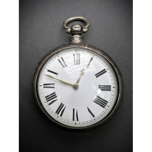 642C - A silver pear cased open face gents pocket watch with Northwich maker