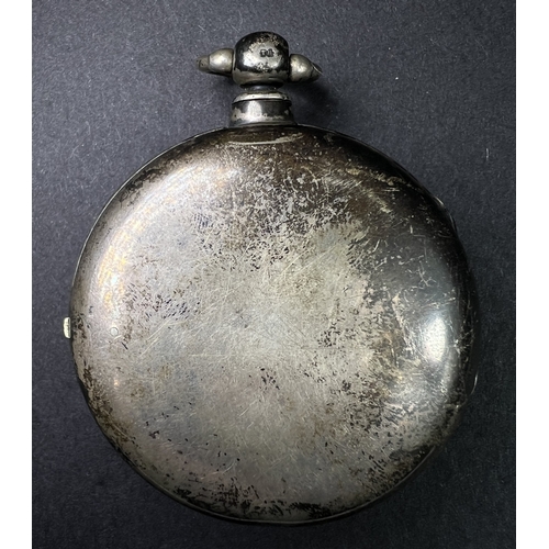 642C - A silver pear cased open face gents pocket watch with Northwich maker