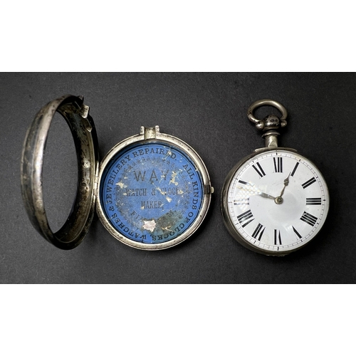 642C - A silver pear cased open face gents pocket watch with Northwich maker