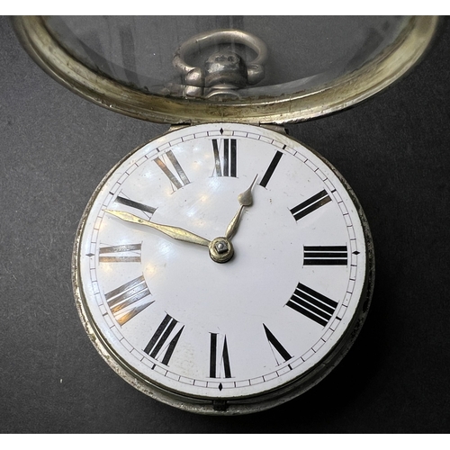 642C - A silver pear cased open face gents pocket watch with Northwich maker