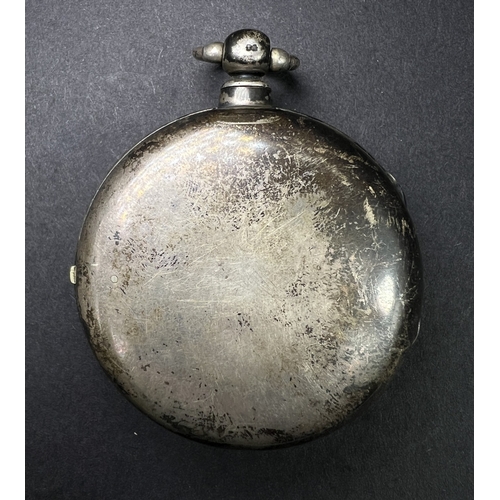 642C - A silver pear cased open face gents pocket watch with Northwich maker