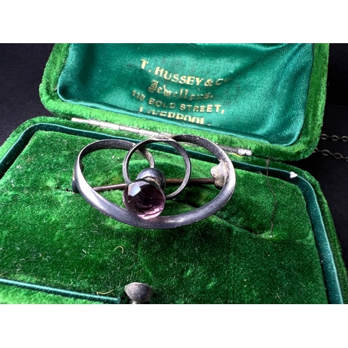 642D - A collection of silver and other cuff links etc