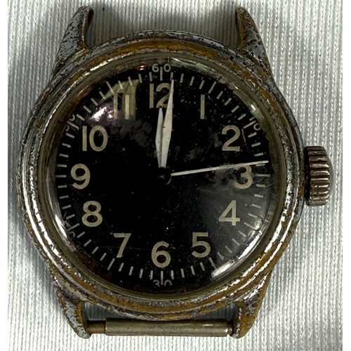 656 - Two open faced key wound military style pocket watch and a similar wristwatch.