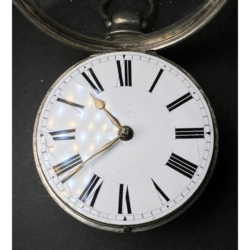 678 - A Gents hall marked silver pair cased verge movement open faced pocket watch