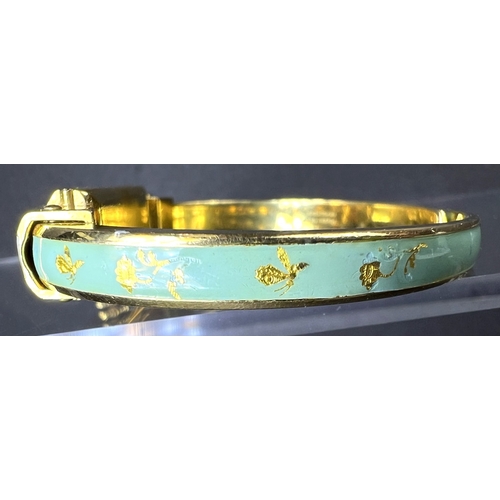 680 - A ladies Boucher dress wristwatch in gilt with turquoise enamel decoration