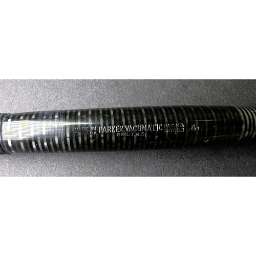 685 - An originally cased Parker Duofold pen yellow metal nib