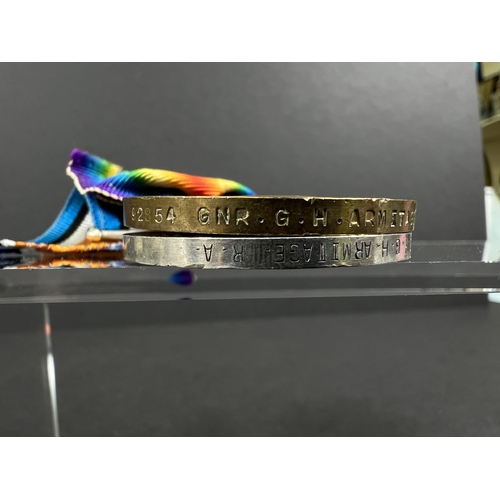 287C - WWI Pair of Victory and War medal awarded to 92854 GNR G. H Armitage R.A.