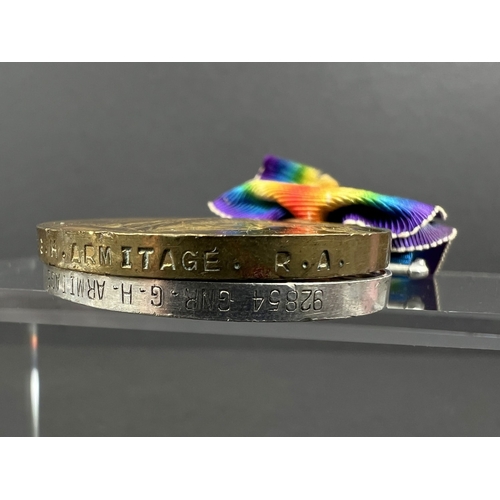 287C - WWI Pair of Victory and War medal awarded to 92854 GNR G. H Armitage R.A.