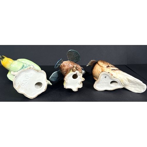 525A - Beswick, figure of a Parakeet, figure of a pigeon, other similar birds a.f