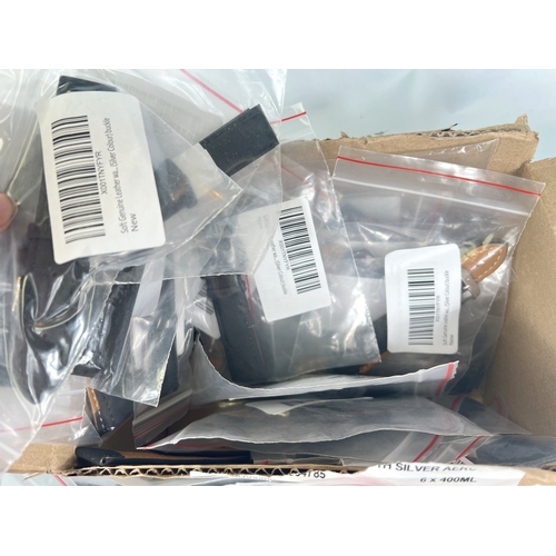 705A - A collection of watch straps leather, unused etc