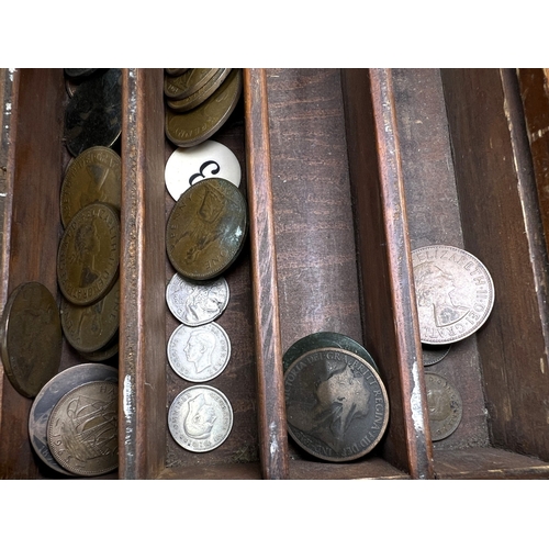 718A - A large selection of pre-decimal bronze coins