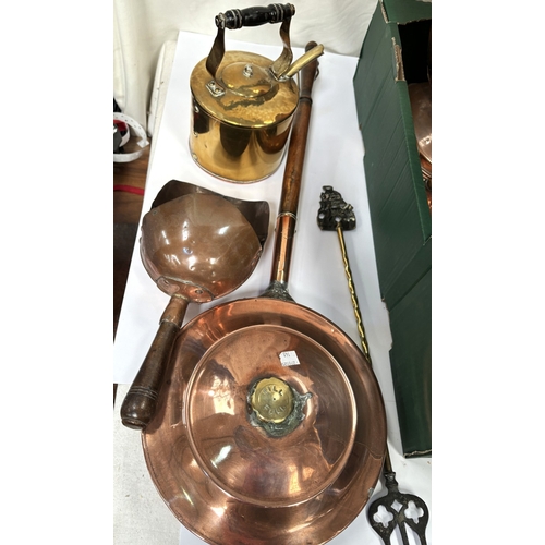 219B - A copper coal scuttle, other copper etc